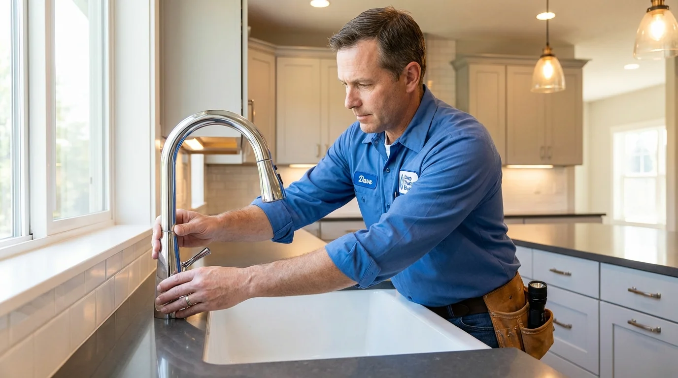 Kitchen faucet installation by Johns Plumbing LLC in Thurmont